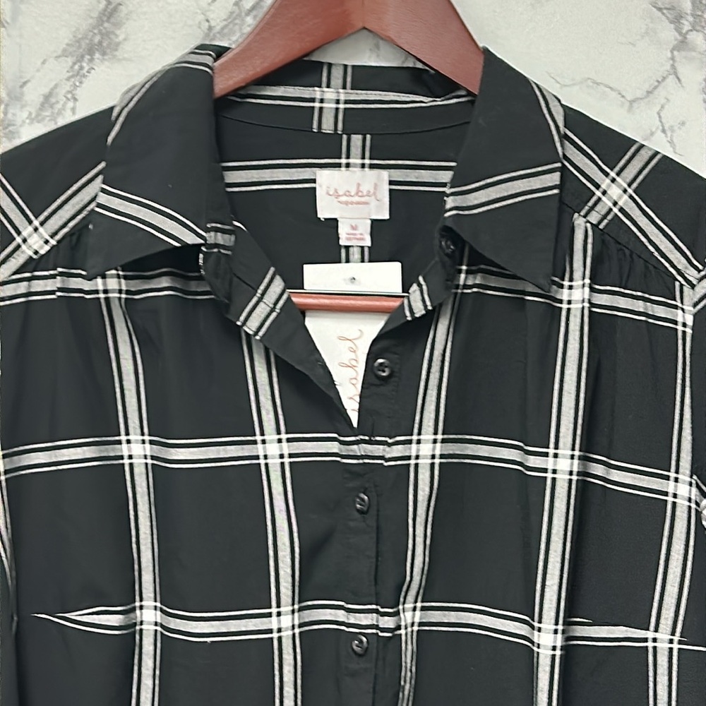 Isabel By Ingrid + Isabel Long Sleeve Button-Front Maternity Shirt Size M - Picture 7 of 14